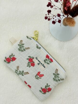 Card holder linen and cotton