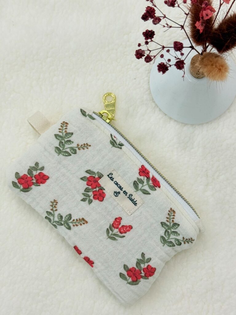 Card holder linen and cotton