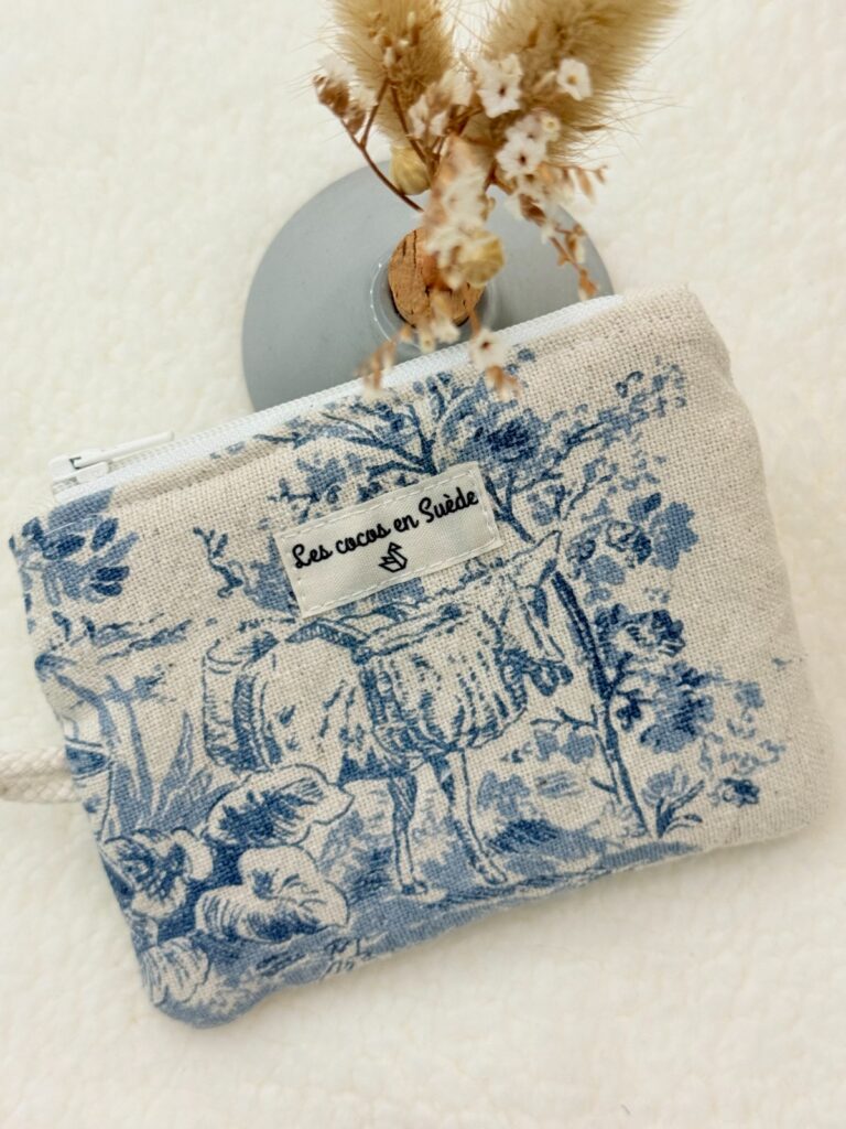 Card holder linen and cotton